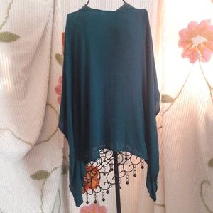 Flowy Batwing Top with Hood